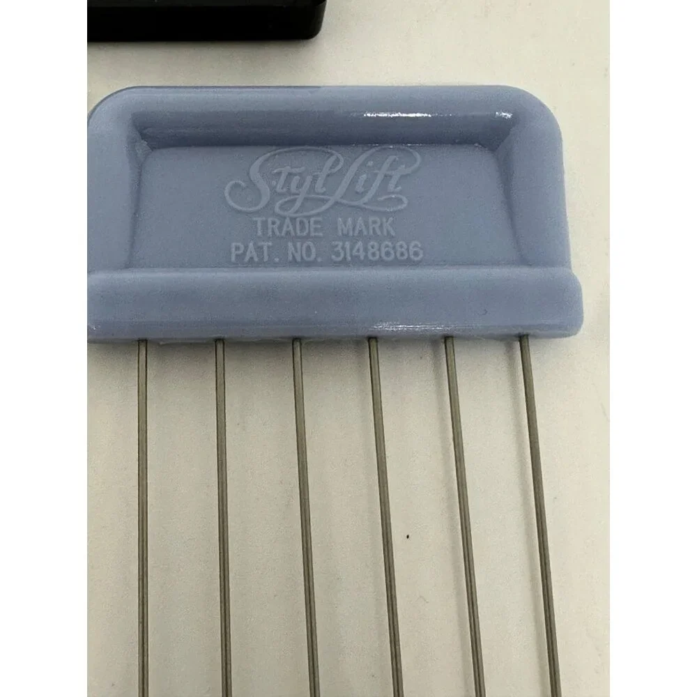VTG Styl-Lift Hair Styling Tool Cournoyer 6-Prong Lift Comb Case USA Collectible